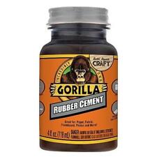 Gorilla Rubber Cement 4 Oz Integrated Brush Flexible Bond Dries Crystal Clear