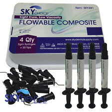 Flowable Composite 4 Syringes 20 Tips A1 A2 A3.5 B1 B2 B3 B4 C1 C2 C3 C4 D2 D3