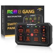 Auxbeam Rgb 8 Gang Switch Panel Wireless Led Light Bar Relay System Marine Boat