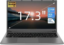 Sgin 17.3 Laptop 8gb Ram 512gb Ssd Notebook With Ips Full Hd 2.8ghz Windows 11