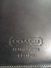 Coach Vintage Planner Clutch Zip Agenda Black Leather Note Pad 4x7