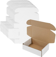 Golden State Art 6x4x2 Inches Shipping Boxes Pack Of 26 White Corrugated Cardb