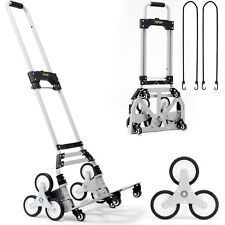 Vevor Stair Climbing Cart Hand Truck 2level Height Adjustable Foldable Dolly