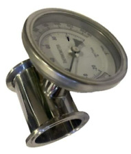 2 Stainless Tri Clamp X 12 Npt Tee W Thermometer For Distilling Column Spool