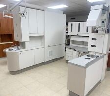 2 Room Adec Dental Office Cabinet Package - White Beige - 8 Cabinets Total