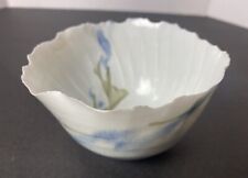 Rare David Brokenshire Porcelain Glaze Flower Feather Edge Bowl New Zealand