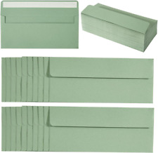 100 Pack Sage-green 10 Business Envelopes Self Seal Standard Envelopes