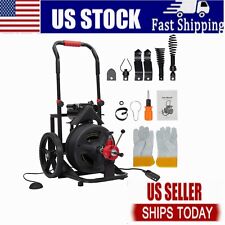 100ft X 12 Electric Drain Cleaner Machine Drain Auger Snake Sewer Auto Feed