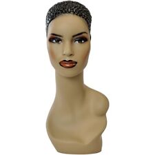 Mn-303 African American Female Mannequin Head Form Display W Pierced Ears