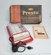 Vintage Presto Hot Dogger Electric Hot Dog Cooker Red White Tested Works