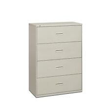 Hon Lateral File 4 Drawers Molded Pull Light Gray Finish 36w Bsx484lq