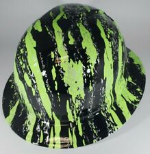 Vented New Full Brim Hard Hat Custom Hydro Dipped Green Rip Tear Camo