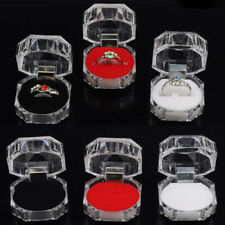 Wholesale 20pcs Lots Plastic Clear Crystal Jewelry Ring Display Storage Boxes