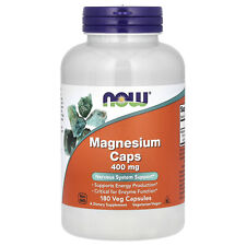 Now Foods Magnesium Caps 400 Mg 180 Veggie Caps Gmp Quality Assured Vegan