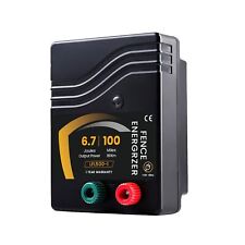 Electric Fence Charger Ac Powered 100 Mile 300 Acres110 Volt 6.7 Joule Out...