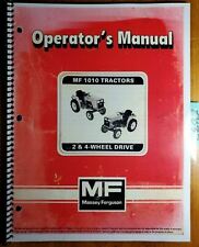 Massey Ferguson Mf 1010 Mf1010 2 4 Wheel Drive Tractor Owner Operators Manual