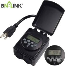 Bn-link 7 Day Outdoor Heavy Duty Digital Programmable Mechanical Outlet Timer