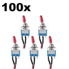 100x Spst Toggle Switch Pre-wired Onoff Metal 14 Hole Small Boatcartruck