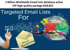 Billion Worldwide Email Lists Database Active Vip High Quality Package B2bb2c
