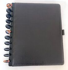 Levenger Circa Discbound Notebook Dark Brown Leather Letter Size 11x9 Pockets Ec