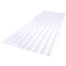 Corrugated Polycarbonate Roof Panel Clear Moisture Rot Resistant 26 In. X 6ft.