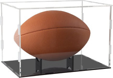 Acrylic Football Display Case Clear Full Size Frame Glass Showcase Box Assemble