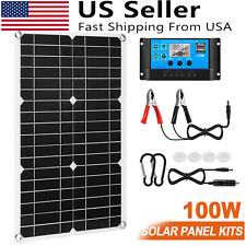 Flexible Solar Panel 100w Watt 12v Mono Home Rv Rooftop Camping Off-grid Power