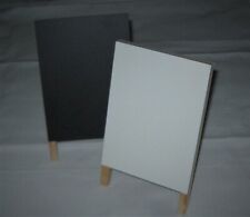 Mini Tabletop Display Easel Wipe Off Board Natural Wood Black White Set Of Two