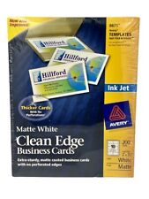 Avery True Print Clean Edge Business Cards Inkjet White 200 Pack 2x 3.5 Inch New