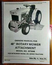 Haban Mtm48 48 Mower For Mitsubishi Mt372 372 Tractor Operator Parts Manual