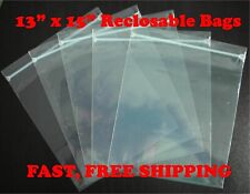 13 X 15 Zip Seal Bags Clear 2 Mil Plastic Reclosable Lock Mini Baggies Pcs