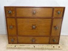 Antique Folk Art Wooden Cabinet Star Of David W 9 Doors Dental Medical Spice 