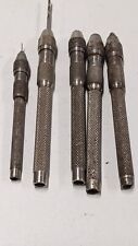 5 Vintage Starrett Pin Vises - 4 Are Starrett And One Is A Different Brand