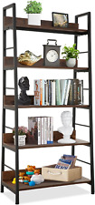 Industrial Bookshelfladder Shelf 5 Tier Large Bookcases Floor Freestanding Stor