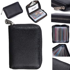 1422 Card Rfid Blocking Mini Leather Wallet Business Case Purse Credit Holder