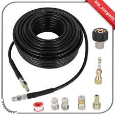 Sewer Jetter Nozzles Kit For Pressure Washer 100ft 14m-npt Drain Cleaning Hose