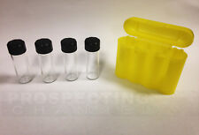 Vial Carring Case Holder Protector With 4 1 Ozt Gold Vials Storage Vault Yellow