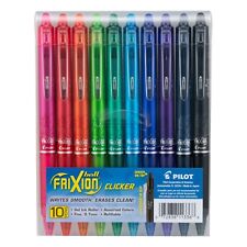Pilot Frixion Clicker Erasable Gel Pens Fine Point 0.7 Mm 10 Pk Assorted Colors