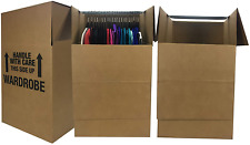 Wardrobe Clothing Moving Boxes 3-pack Cross-bars Jackets Pants