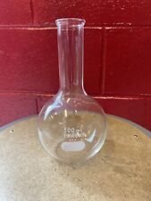 Pyrex Glass 500ml Boiling Flask Flat Bottom Round Lip Borosilicate Clean Corning