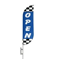 Open For Business Swooper Flag Pole Kit Ground Spike 15 Open Feather Tall