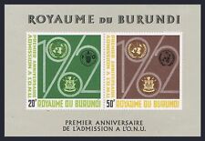 Burundi 61a Sheetmnh.michel 72-73 Bl.2. Admission To Un1st Ann.1962.faowmo.