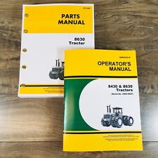Parts Operators Manual Set For John Deere 8630 Tractor Owners Catalog Sn 1000-up