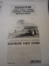 Hesston 1510 1520 Liquid Manure Spreader Parts Catalog Manual Oem 1979 32 Pages