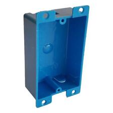 1 Gang 8 Cu In Blue Pvc Flanged Shallow Old Work Electrical Outlet Switch Box