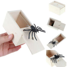 Spider Prank Scare Box Wooden Surprise Box Spider In A Box Prank Gift P.ou