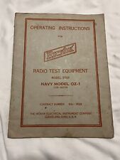 Vintage Operating Instructions For Hickok Radio Test Equipment Model 550x Navy