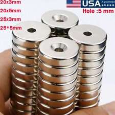 103050pcs Strong Countersunk Ring Magnets Hole 5mm Rare Earth Neodymium 253mm