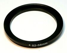 52mm To 58mm Step-up Ring Metal Adapter Double Threaded For Lens Filter