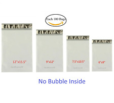 Each 100 6x9 7.5x10.5 9x12 12x15.5 Poly Mailers Shipping Envelopes Sealing Bags
